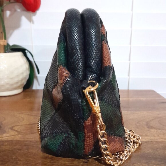 SOLD🟠🟠🟠🟠🟠🟠Anthropologie Patchwork Clutch Shoulder Crossbody Bag Purse - Picture 5 of 11